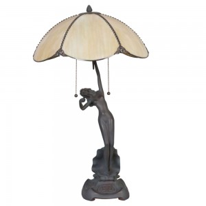 Lampa Tiffany Silhouette Ø  41x70 cm, Clayre & Eef Lampa Tiffany Silhouette Ø  41x70 cm, Clayre & Eef