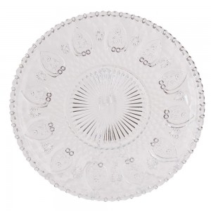 Platou din sticla 25cm, Clayre & Eef Platou din sticla 25cm, Clayre & Eef