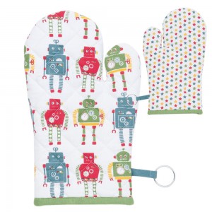 Manusa de bucatarie "Bleep Beep", Clayre & Eef Manusa de bucatarie "Bleep Beep", Clayre & Eef