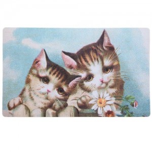 Covoras de intrare "Kittens" 74x44 cm, Clayre & Eef Covoras de intrare "Kittens" 74x44 cm, Clayre & Eef