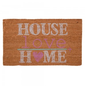 Covoras de intrare "House-Love-Home " 75x45 cm, Clayre & Eef Covoras de intrare "House-Love-Home " 75x45 cm, Clayre & Eef