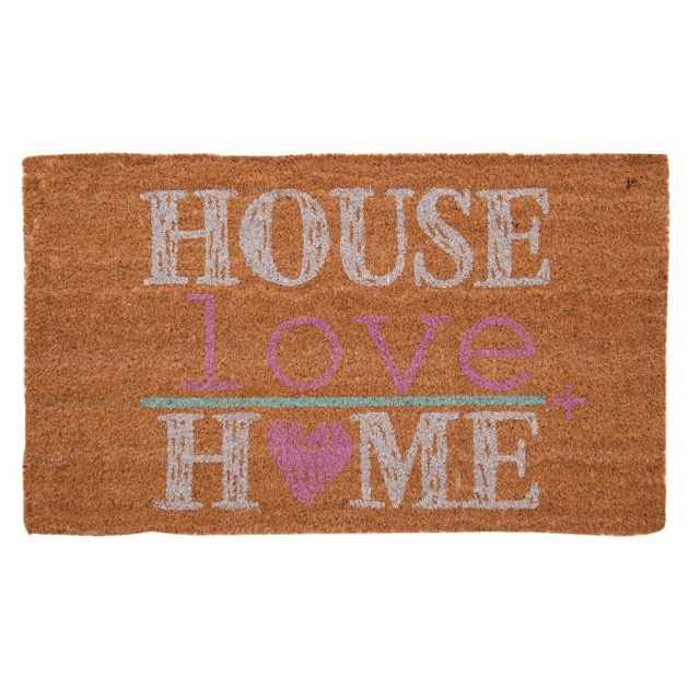 Covoras de intrare "House Love Home " 75x45 cm, Clayre & Eef