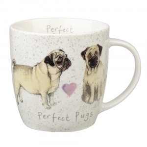 Cana din portelan Alex Clark Delightful Dogs "Perfect Pugs" 400ml, Churchill Cana din portelan Alex Clark Delightful Dogs "Perfect Pugs" 400ml, Churchill