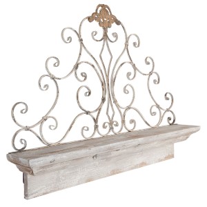 Consola decorativa pentru perete Gold, Clayre & Eef Consola decorativa pentru perete Gold, Clayre & Eef