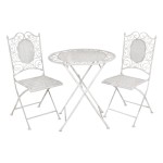 Set mobilier gradina/terasa, masuta si 2 scaune, French Style, Clayre & Eef