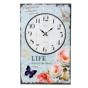 Ceas "Floral Bliss" 25x4x40 cm, Clayre & Eef Ceas "Floral Bliss" 25x4x40 cm, Clayre & Eef