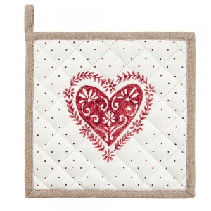 Servet termic "Beautiful Heart" 20x20 cm, Clayre & Eef Servet termic "Beautiful Heart" 20x20 cm, Clayre & Eef
