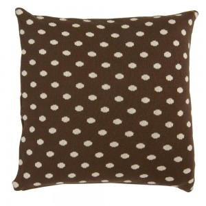 Fata de perna 50x50cm "Brown Polka Dots", Clayre & Eef Fata de perna 50x50cm "Brown Polka Dots", Clayre & Eef