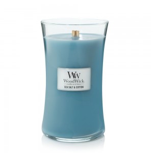 Lumanare Parfumata Borcan Mare Sea Salt & Cotton, WoodWick®
