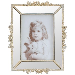 Rama foto "Mirror & Roses" 21x3x26 cm / 13x18 cm, Clayre & Eef Rama foto "Mirror & Roses" 21x3x26 cm / 13x18 cm, Clayre & Eef