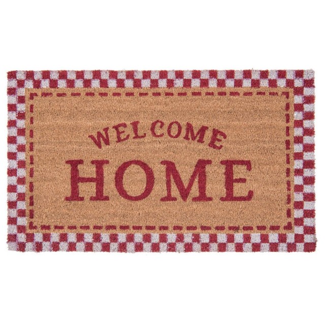 Covoras de intrare "Welcome Home" Red 75x45 cm, Clayre & Eef