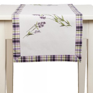 Napron/ traversa de masa "Lavender Love" 40*120 cm, Clayre & Eef Napron/ traversa de masa "Lavender Love" 40*120 cm, Clayre & Eef