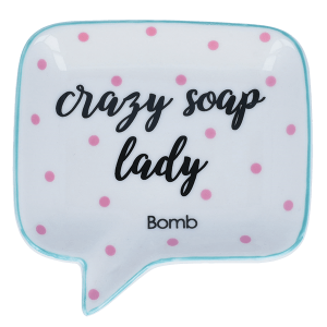 Savoniera ceramica "Crazy Soap Lady", Bomb Cosmetics Savoniera ceramica "Crazy Soap Lady", Bomb Cosmetics
