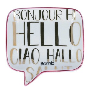Savoniera ceramica "Hello All Language", Bomb Cosmetics Savoniera ceramica "Hello All Language", Bomb Cosmetics