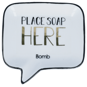 Savoniera ceramica "Place Soap Here", Bomb Cosmetics Savoniera ceramica "Place Soap Here", Bomb Cosmetics