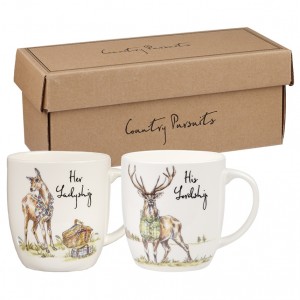 Set 2 cani din portelan Country Pursuits 300ml in cutie cadou, Churchill Set 2 cani din portelan Country Pursuits 300ml in cutie cadou, Churchill