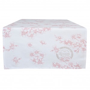 Napron/ traversa de masa "Lovely Blossom Flowers" 50*160 cm, Clayre & Eef Napron/ traversa de masa "Lovely Blossom Flowers" 50*160 cm, Clayre & Eef