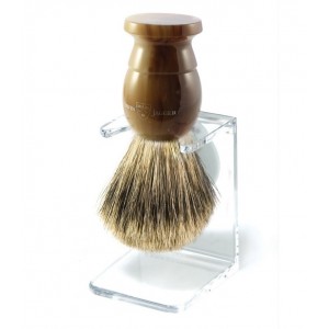 Edwin Jagger Pamatuf pentru barbierit par de bursuc Best Badger si suport pentru uscare Light Horn
