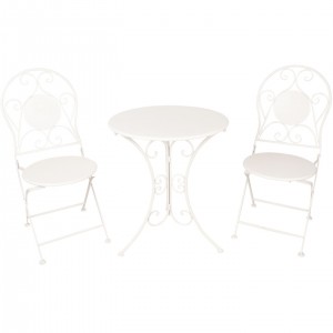 Set mobilier gradina/terasa, masuta si 2 scaune, French Style, Clayre & Eef