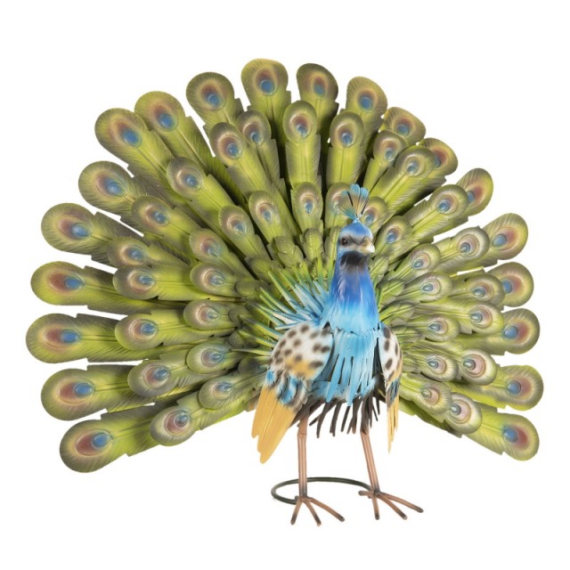 Decoratiune de gradina paun " Beautiful Peacock" 58*19*30 cm, Clayre & Eef