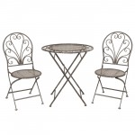 Set terasa sau gradina, masuta si 2 scaune pliabile, French Style, Clayre & Eef