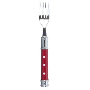 Furculita pentru desert "Red Dots" 2*1*17 cm, Clayre&Eef Furculita pentru desert "Red Dots" 2*1*17 cm, Clayre&Eef