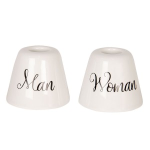 Set 2 piese pentru periute de dinti "Man & Woman", Clayre&Eef