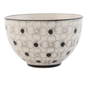 Bol "Pink Flower" Ø 12*8 cm, Clayre & Eef Bol "Pink Flower" Ø 12*8 cm, Clayre & Eef