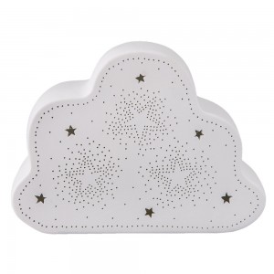 Veioza din portelan "White Cloud", Clayre & Eef Veioza din portelan "White Cloud", Clayre & Eef