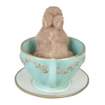 Decoratiune "Bunny in a Cup" 8x7x8 cm, Clayre & Eef