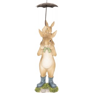 Decoratiune Iepurasi Paste "Daddy Rabbit and Son", Clayre&Eef Decoratiune Iepurasi Paste "Daddy Rabbit and Son", Clayre&Eef