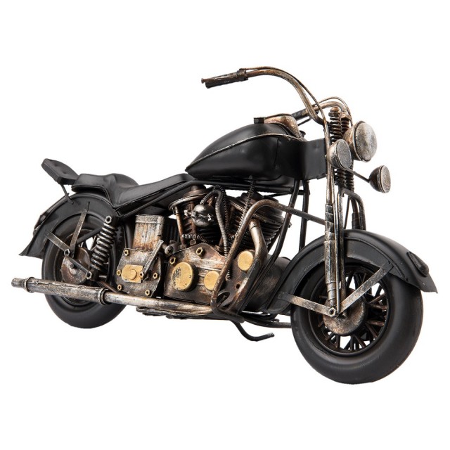 Motocicleta decorativa "Retro Black Motobike", Clayre&Eef