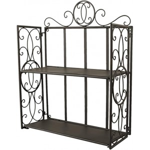 Etajera cu doua rafturi Black, 41x18x53 cm, Clayre&Eef Etajera cu doua rafturi Black, 41x18x53 cm, Clayre&Eef