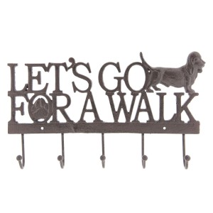 Cuier rustic "Let's go for a walk" 34x4x20 cm, Clayre&Eef Cuier rustic "Let's go for a walk" 34x4x20 cm, Clayre&Eef
