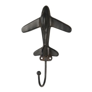 Cuier din metal maro stil rustic "Airplane" 9*3*13 cm, Clayre & Eef Cuier din metal maro stil rustic "Airplane" 9*3*13 cm, Clayre & Eef