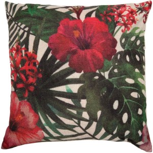 Fata de perna "Red Flower" 45x45 cm, Clayre & Eef Fata de perna "Red Flower" 45x45 cm, Clayre & Eef