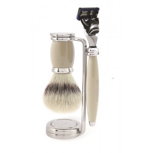 Edwin Jagger Set barbierit 3 piese 3PCB9FSYNST, Bulbous Grey Fusion Pro Glide Edwin Jagger Set barbierit 3 piese 3PCB9FSYNST, Bulbous Grey Fusion Pro Glide
