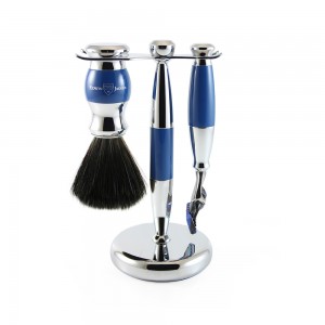 Edwin Jagger Set de barbierit 3 piese Philip Fusion Blue: aparat cu lama Gillette Fusion ProGlide, pamatuf cu fibre sintetice, suport cromat Edwin Jagger Set de barbierit 3 piese Philip Fusion Blue: aparat cu lama Gillette Fusion ProGlide, pamatuf cu fibre sintetice, suport cromat