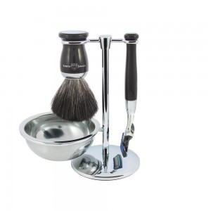 Edwin Jagger Set de barbierit ARTHUR 4 piese S21M726CRFB Fusion ProGlide, Black Edwin Jagger Set de barbierit ARTHUR 4 piese S21M726CRFB Fusion ProGlide, Black