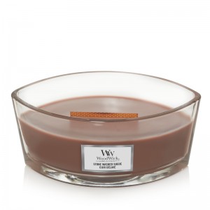 Lumanare Parfumata Ellipse Stone Washed Suede, WoodWick® 