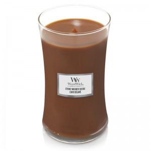 Lumanare Parfumata Borcan Mare Stone Washed Suede, WoodWick®