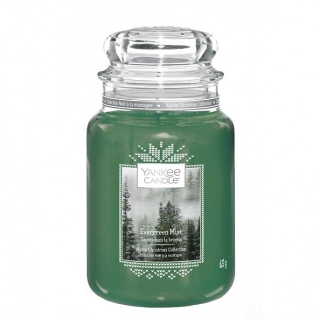 Lumanare Parfumata Borcan Mare Evergreen Mist, Yankee Candle