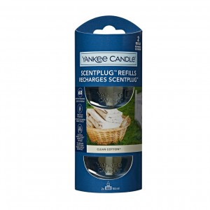 Yankee Candle Set 2 rezerve Clean Cotton pentru aparat electric de parfumarea locuintei Yankee Candle Set 2 rezerve Clean Cotton pentru aparat electric de parfumarea locuintei