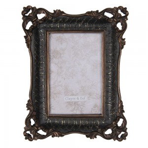 Rama foto "Antique Black" 18x3x23 cm / 10x15 cm, Clayre&Eef Rama foto "Antique Black" 18x3x23 cm / 10x15 cm, Clayre&Eef