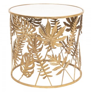 Masuta "Gold Tropics" auriu 61*56 cm, Clayre & Eef Masuta "Gold Tropics" auriu 61*56 cm, Clayre & Eef