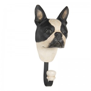 Cuier 1 agatatoare "Boston Terrier" 11*8*18 cm, Clayre & Eef Cuier 1 agatatoare "Boston Terrier" 11*8*18 cm, Clayre & Eef