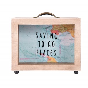 Pusculita "Saving To Go Places" 18x7x17 cm, Clayre & Eef Pusculita "Saving To Go Places" 18x7x17 cm, Clayre & Eef
