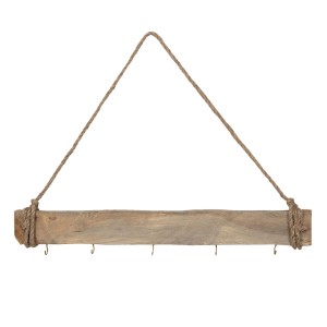Cuier rustic cu 5 agatatori pentru haine 60*7cm, Clayre&Eef Cuier rustic cu 5 agatatori pentru haine 60*7cm, Clayre&Eef
