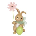 Decoratiune Paste "Happy Rabbit" 9x9x17cm, Clayre & Eef