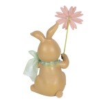Decoratiune Paste "Happy Rabbit" 9x9x17cm, Clayre & Eef